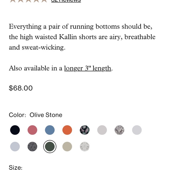 Medium green varley shorts - Picture 6 of 6